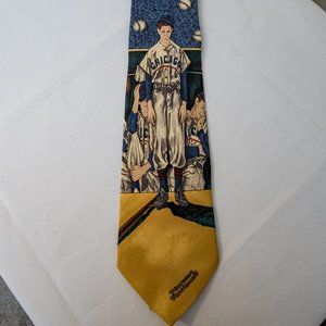 Vintage Norman Rockwell Baseball tie 1995